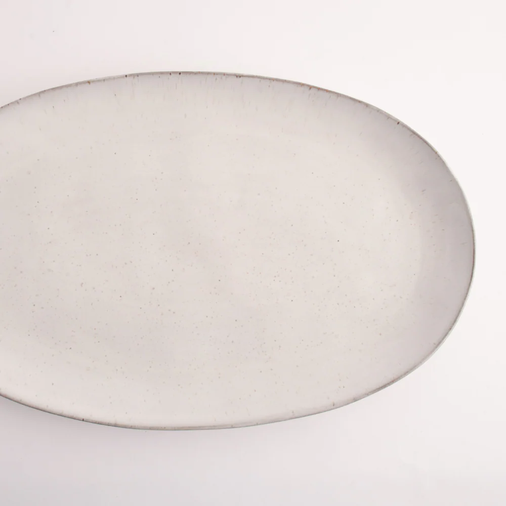 K&Co Ecru Home Oval Plate - Large - Image 4