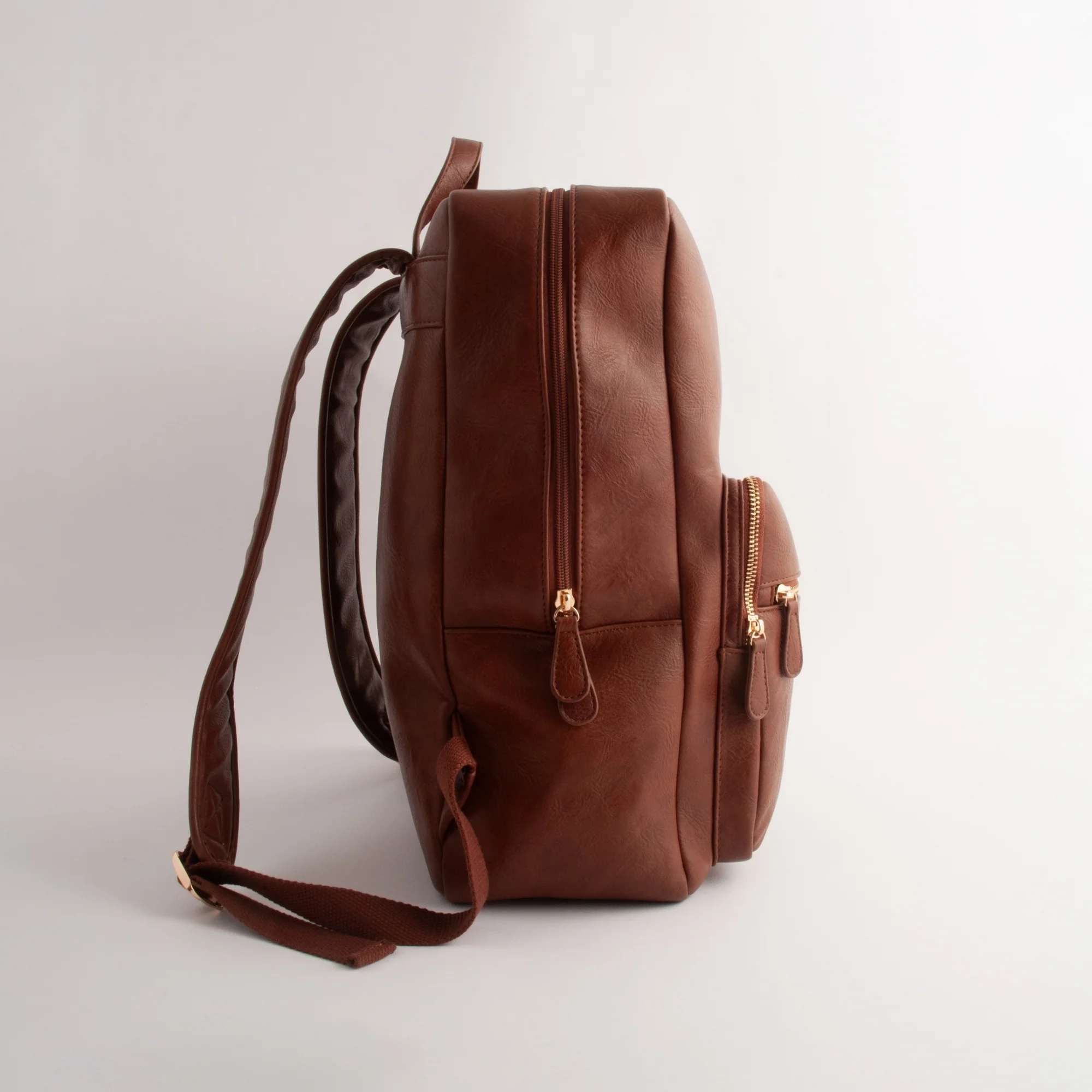 Kaiser Faux Leather Backpack - TAN - Image 3