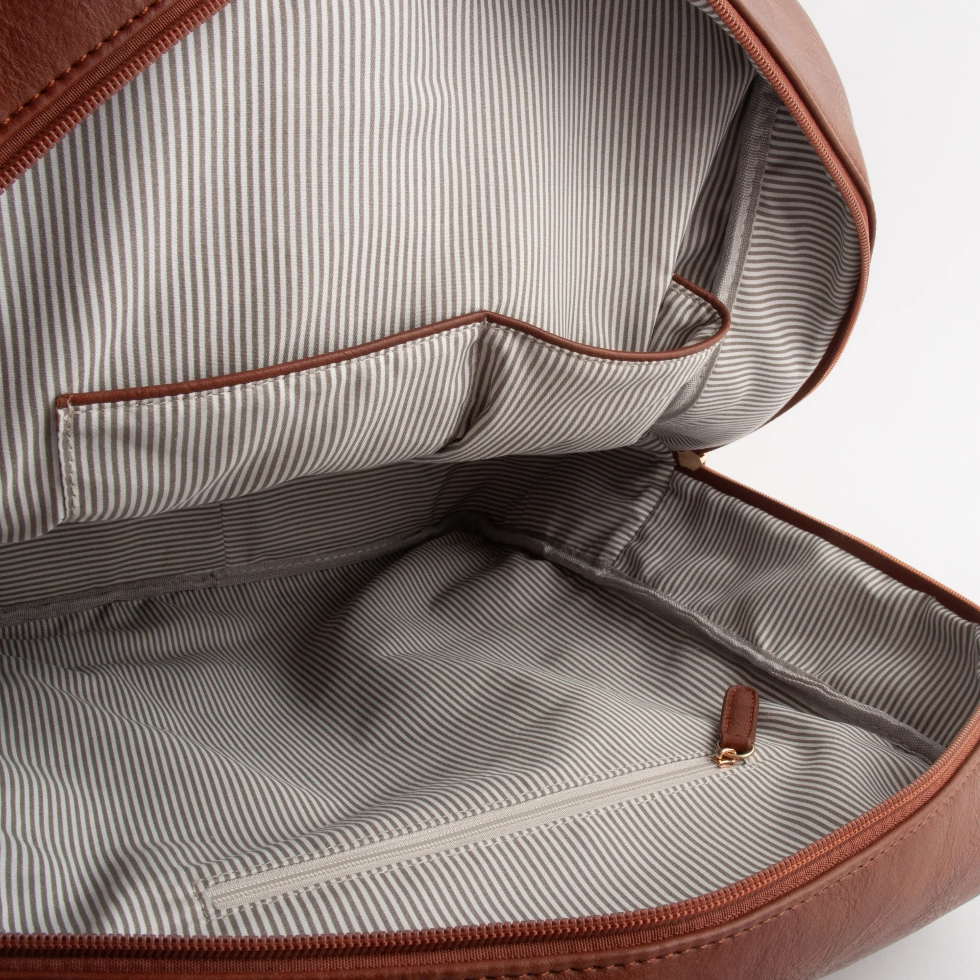 Kaiser Faux Leather Backpack - TAN - Image 4