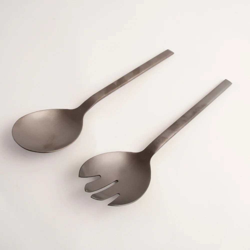 K&Co Home Collection Salad Servers - Black - Image 3