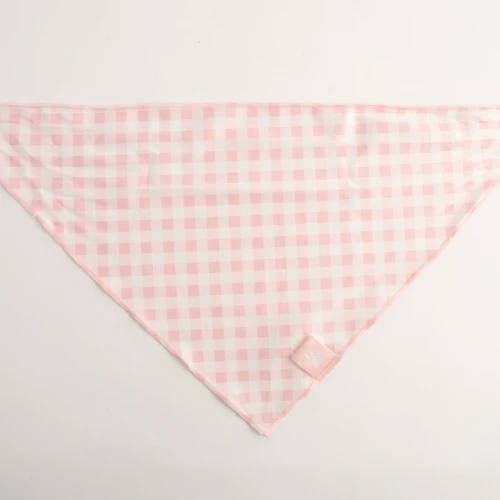 Pet Bandana - PINK GINGHAM