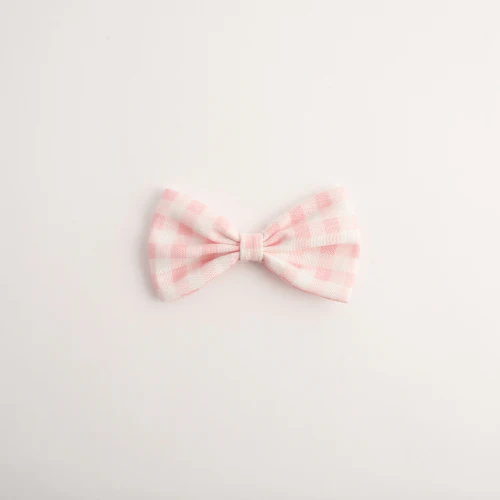 Pet Bow Tie - PINK GINGHAM - Image 2