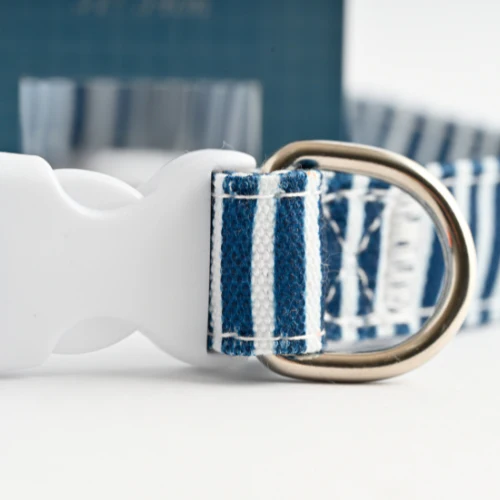 Pet Printed Collar - NAVY STRIPE - Image 2