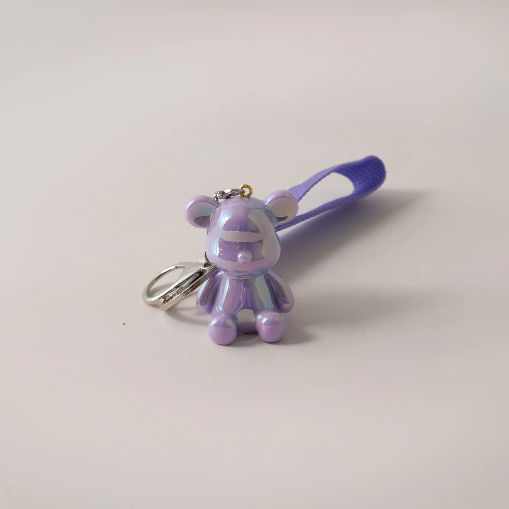 Keychain Pearlescent Bear - PURPLE - Image 2