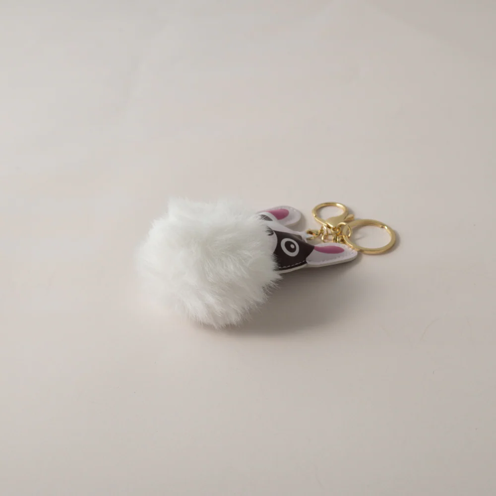 Keychain Pom Pom Buddy - DOG WHITE - Image 2