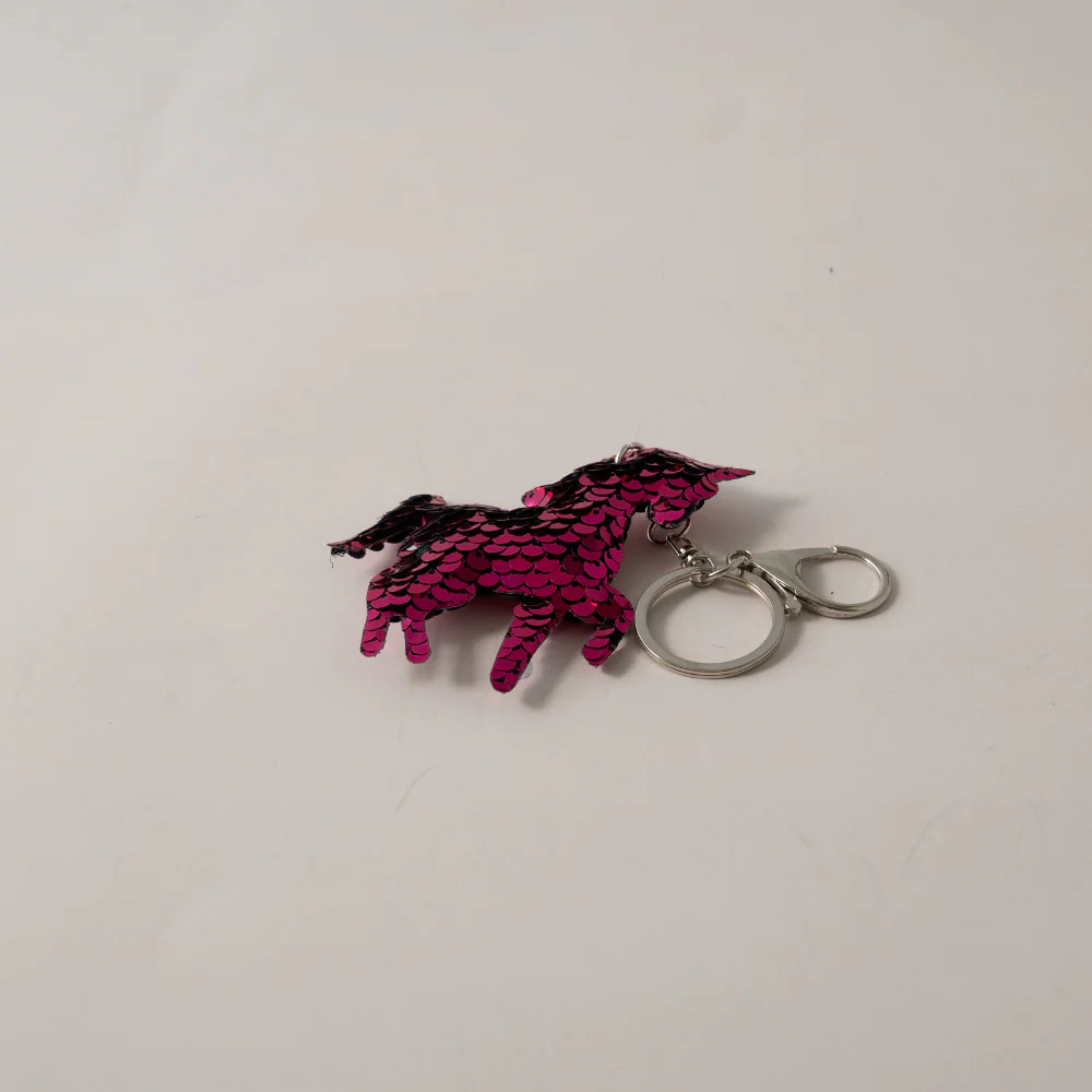 Keychain Sequin Unicorn - BRIGHT PINK - Image 2