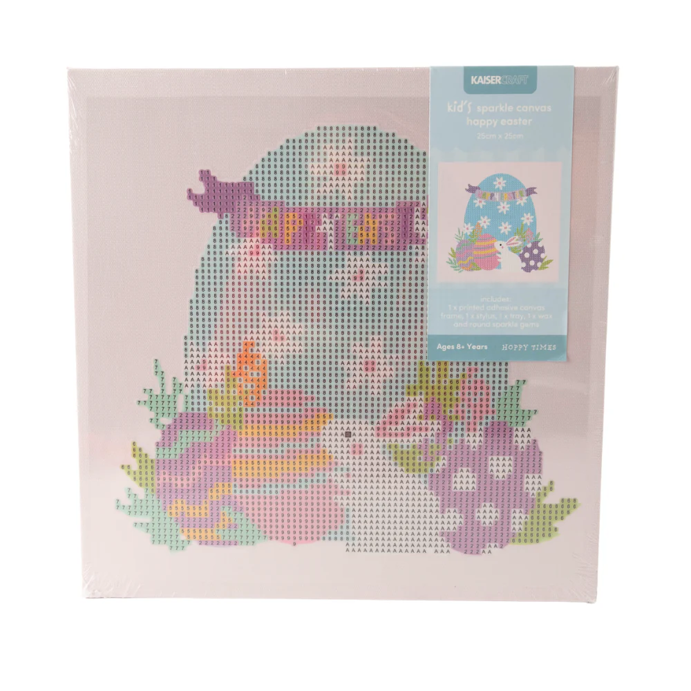 Kids Easter Sparkle Canvas 25x25 - HAPPY EASTER - Image 2
