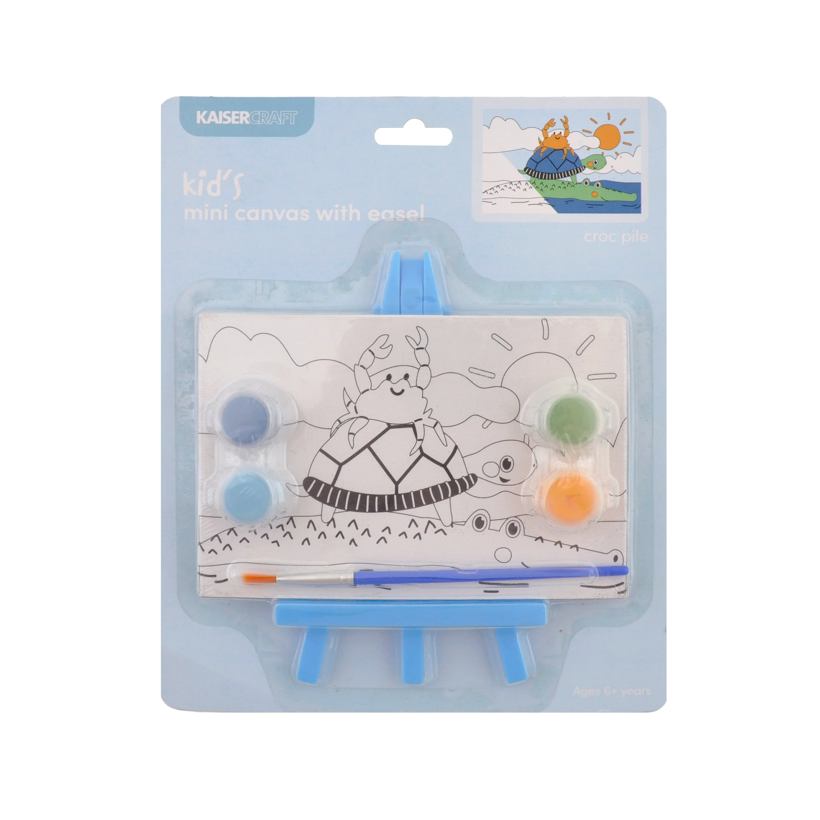 Kaiser Creative Club - Kids Canvas with Easel - CROC PILE