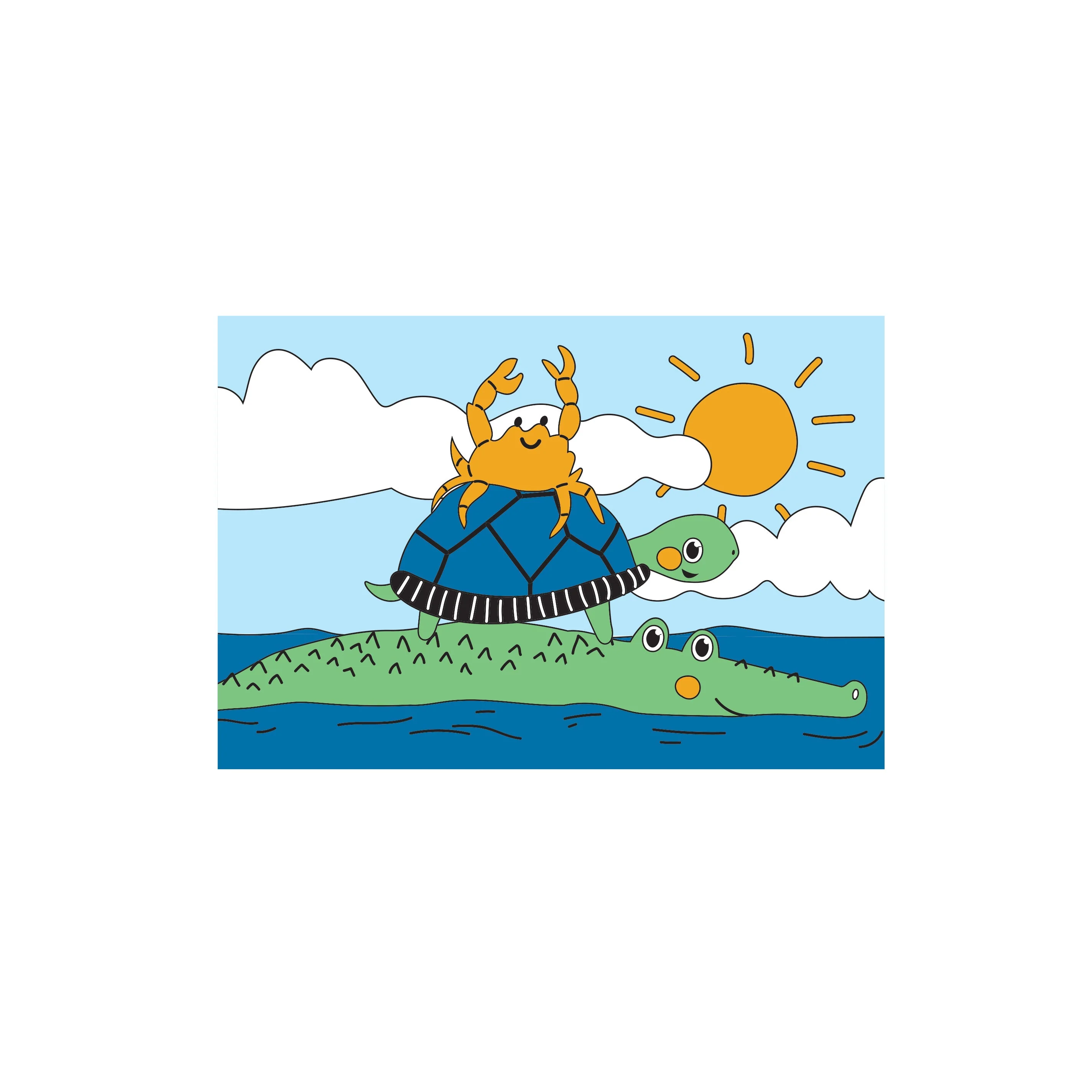 Kaiser Creative Club - Kids Canvas with Easel - CROC PILE - Image 2