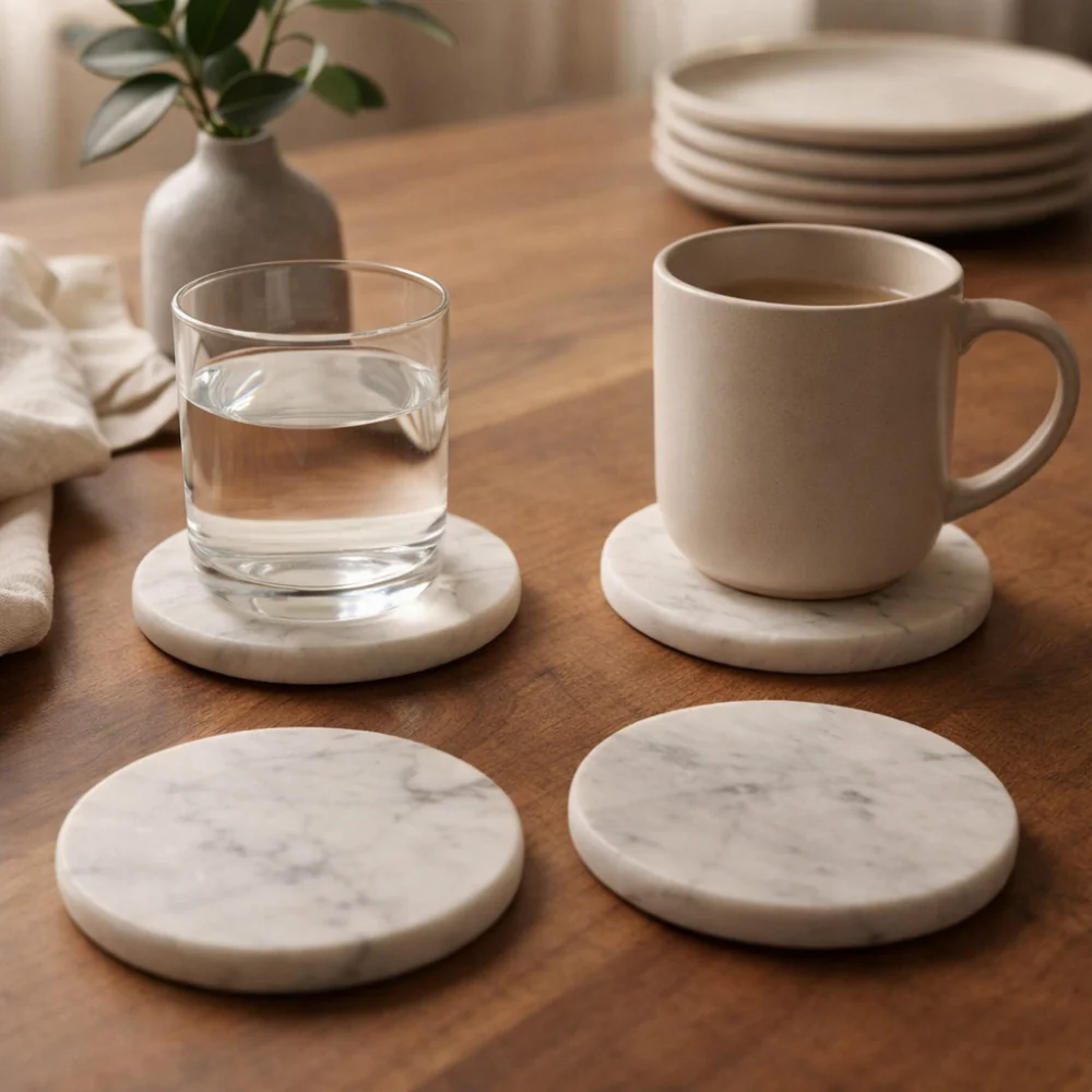 Lake House Collection 4pk Marble Coasters - Image 2