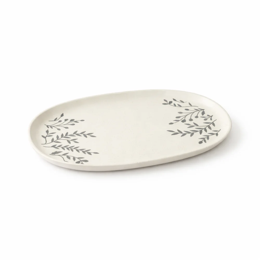 Lake House Collection Ceramic Etched Platter