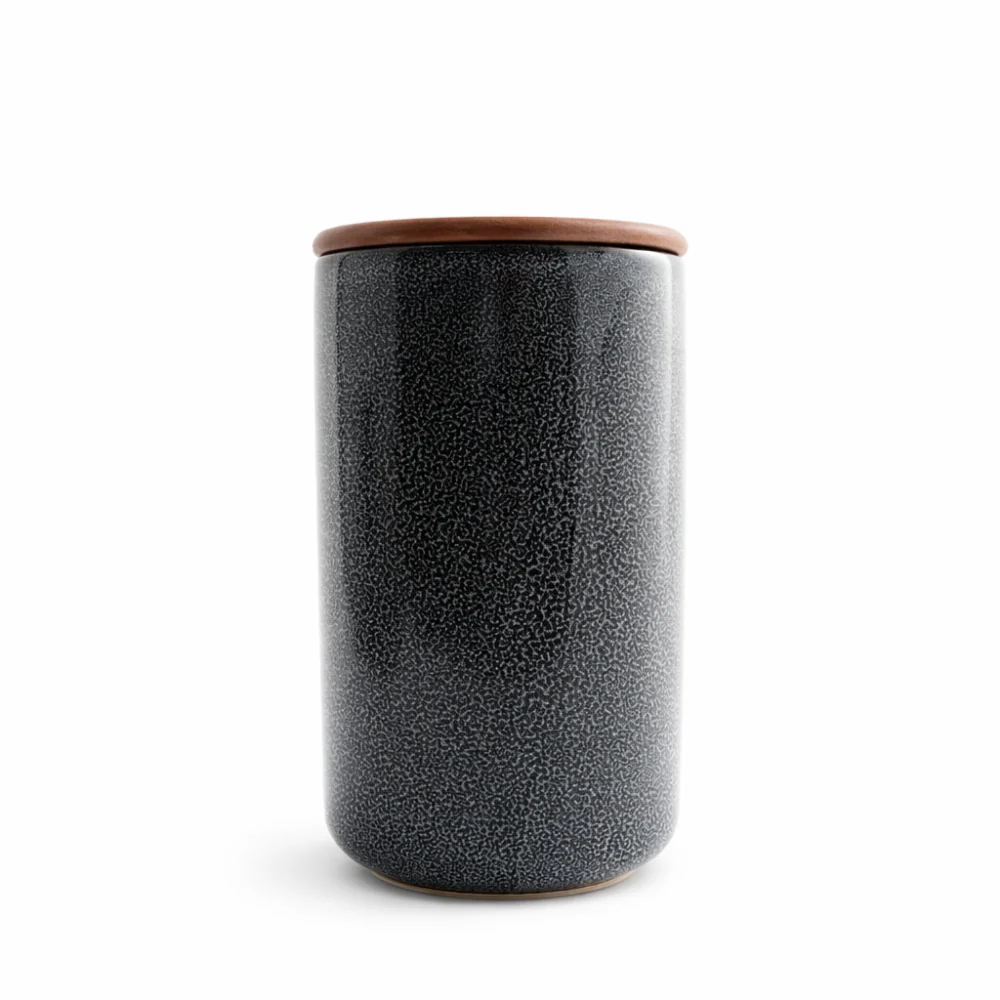 Lake House Collection Ceramic Large Canister - SLATE SPECKLE