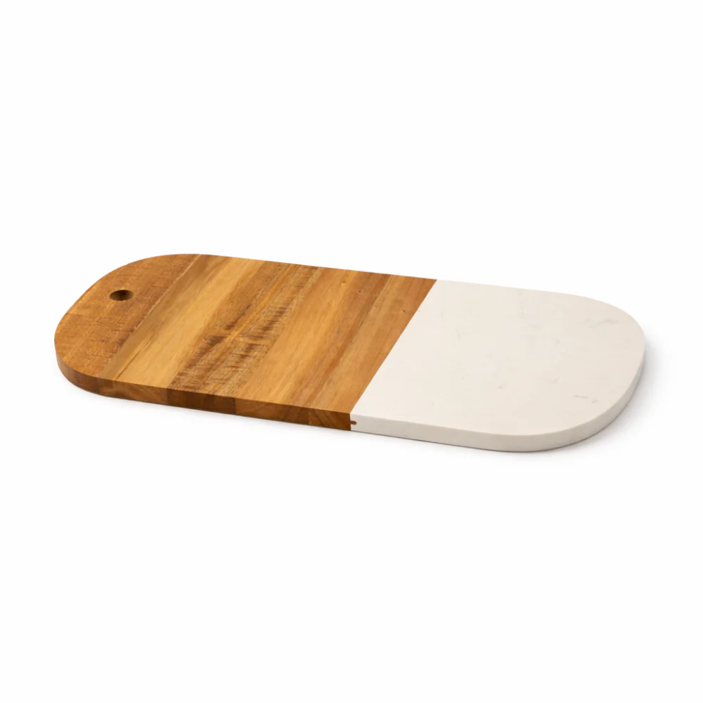 Lake House Collection Wood & Marble Rectangle Board - LARGE