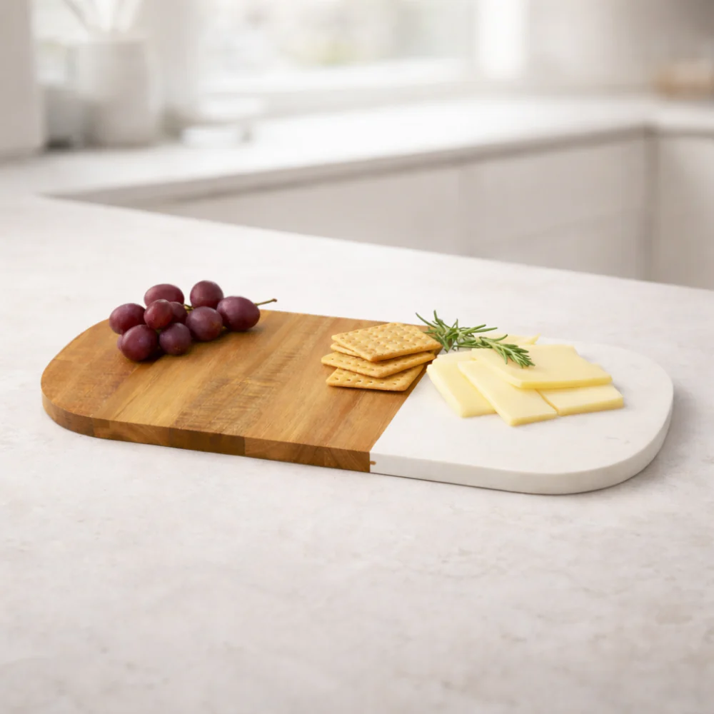 Lake House Collection Wood & Marble Rectangle Board - LARGE - Image 2