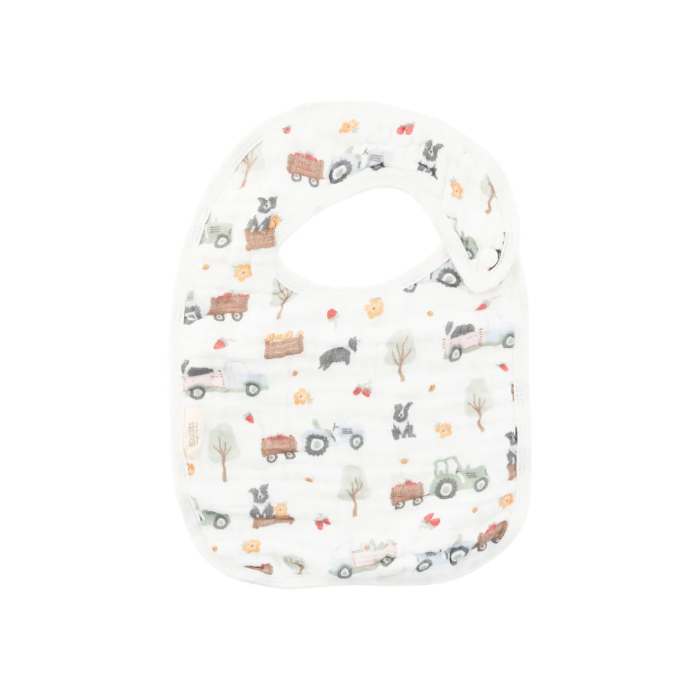 Market Day - Baby Muslin Bib 2pk - HARVEST - Image 3