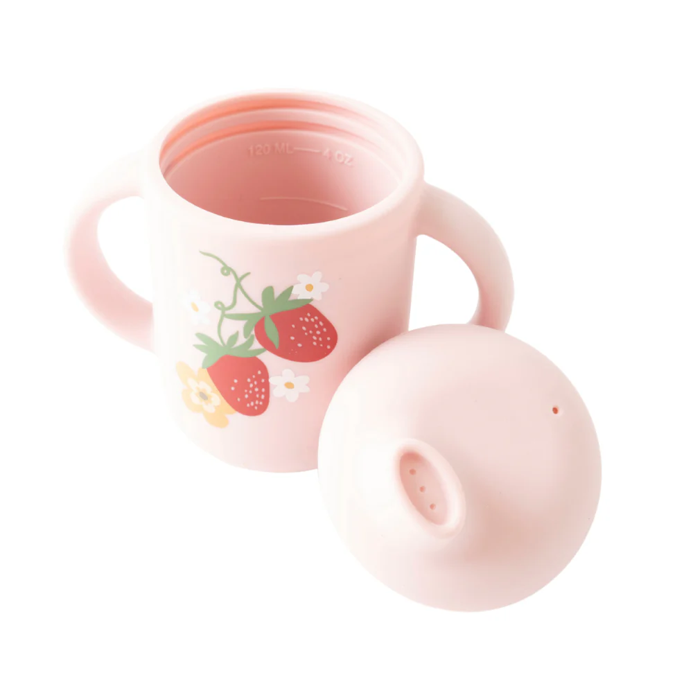 Market Day - Baby Silicone Sippy Cup - STRAWBERRY - Image 3