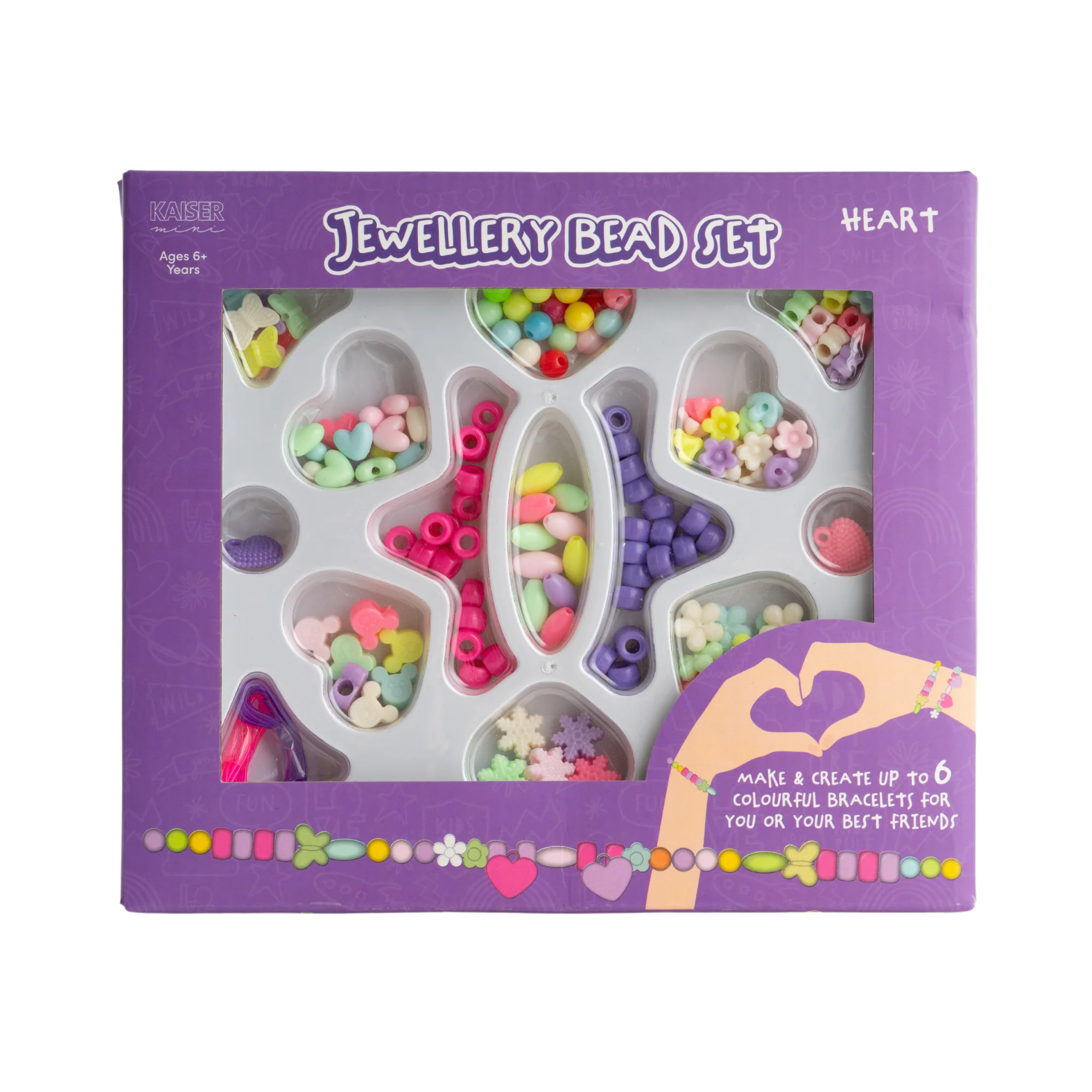 Kaiser Creative Club - Kids Mega Bead Set Sml - HEART