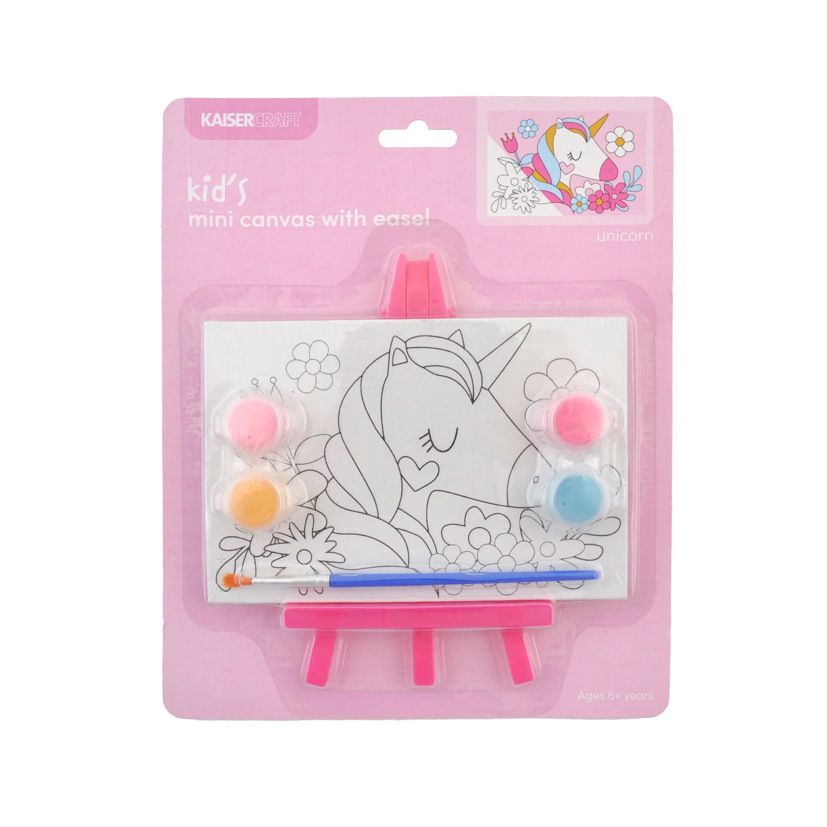Kaiser Creative Club - Kids Canvas with Easel - UNICORN