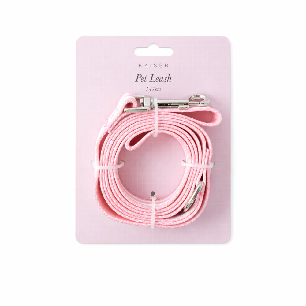 Pet Printed Leash - PINK GINGHAM - Image 2