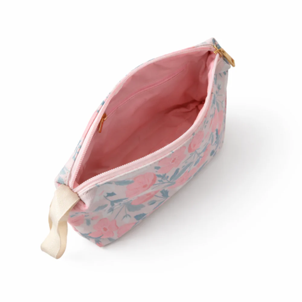 Petal Series Printed Makeup Bag Large -PETAL PINK - Image 3