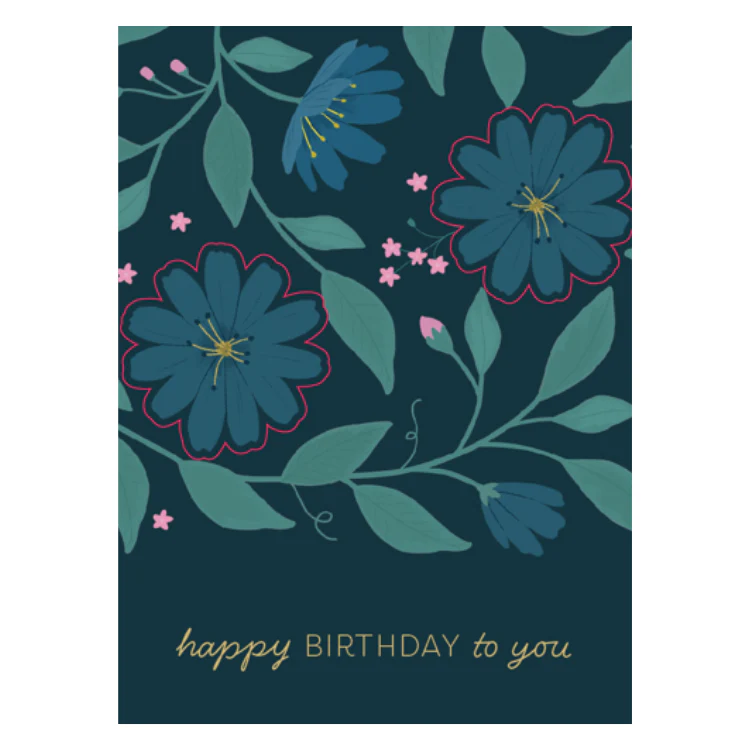 Premium Greeting Card BIRD SONG - Garden Foliage