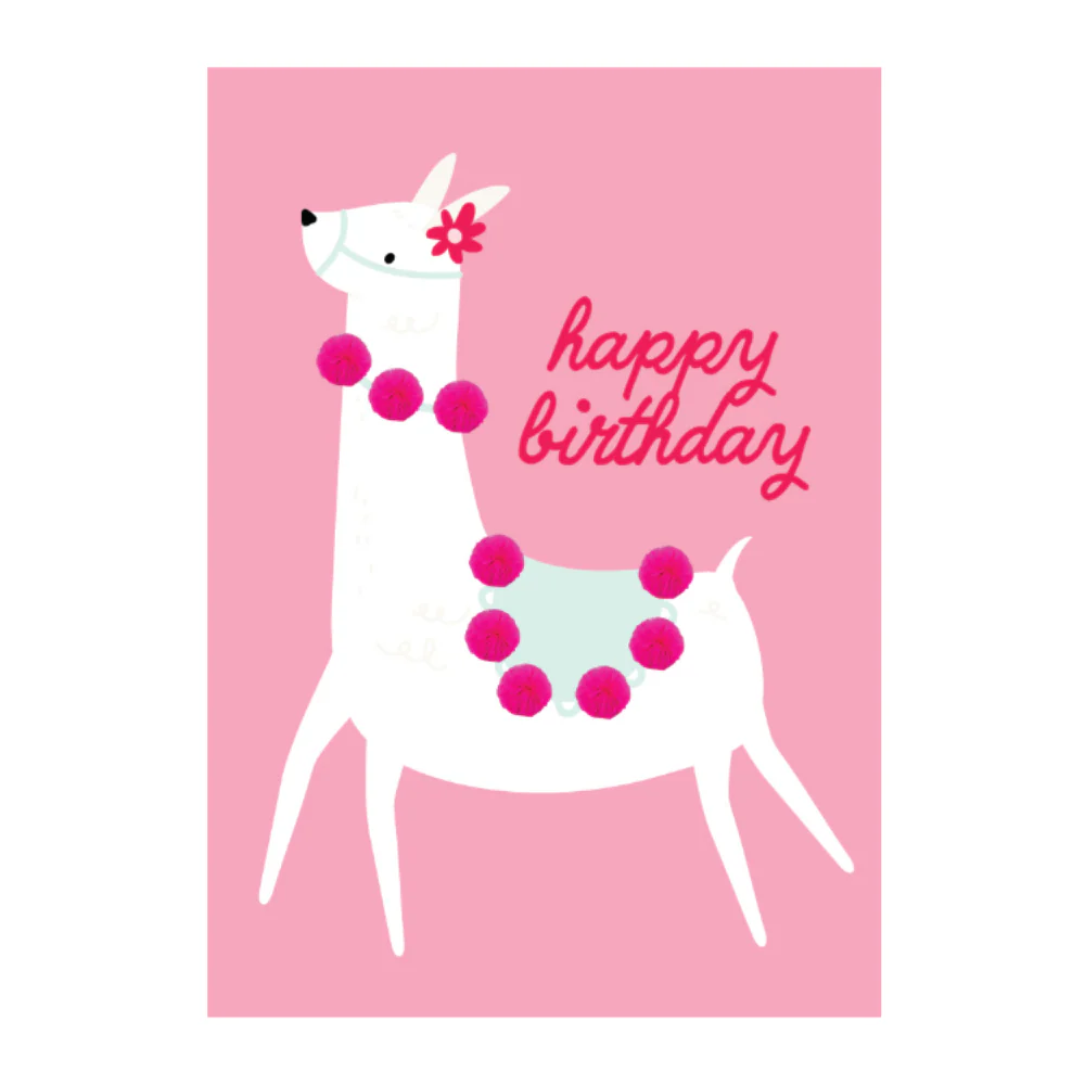 Premium Greeting Card SUMMER SPRINGS - Llama