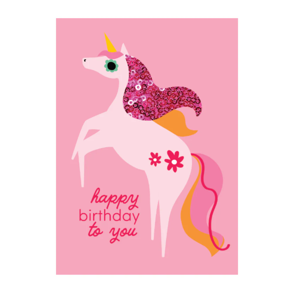 Premium Greeting Card SUMMER SPRINGS -  Prancing Unicorn