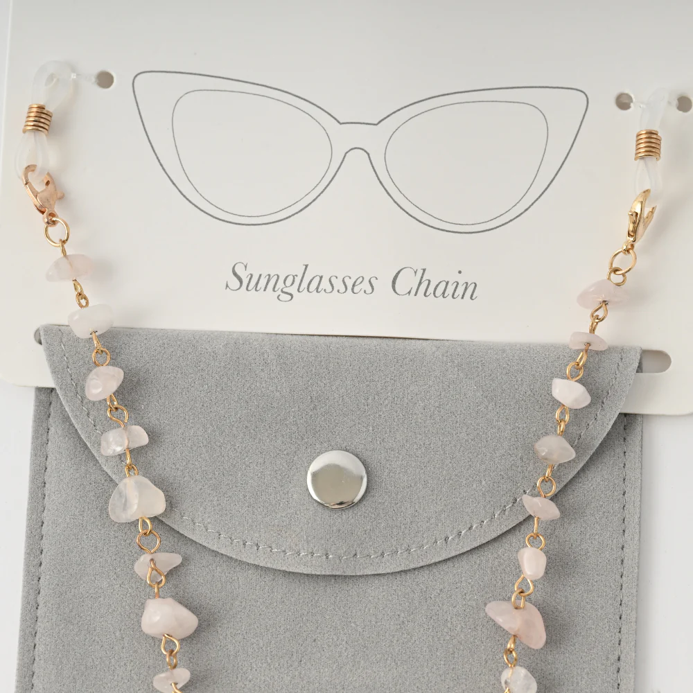 Soleil Series Sunglass Chain - PINK BEADS - Image 2