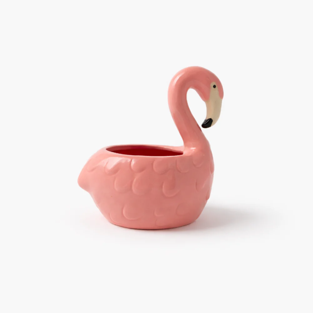 The Daisy Edit Ceramic Pot - FLAMINGO - Image 2
