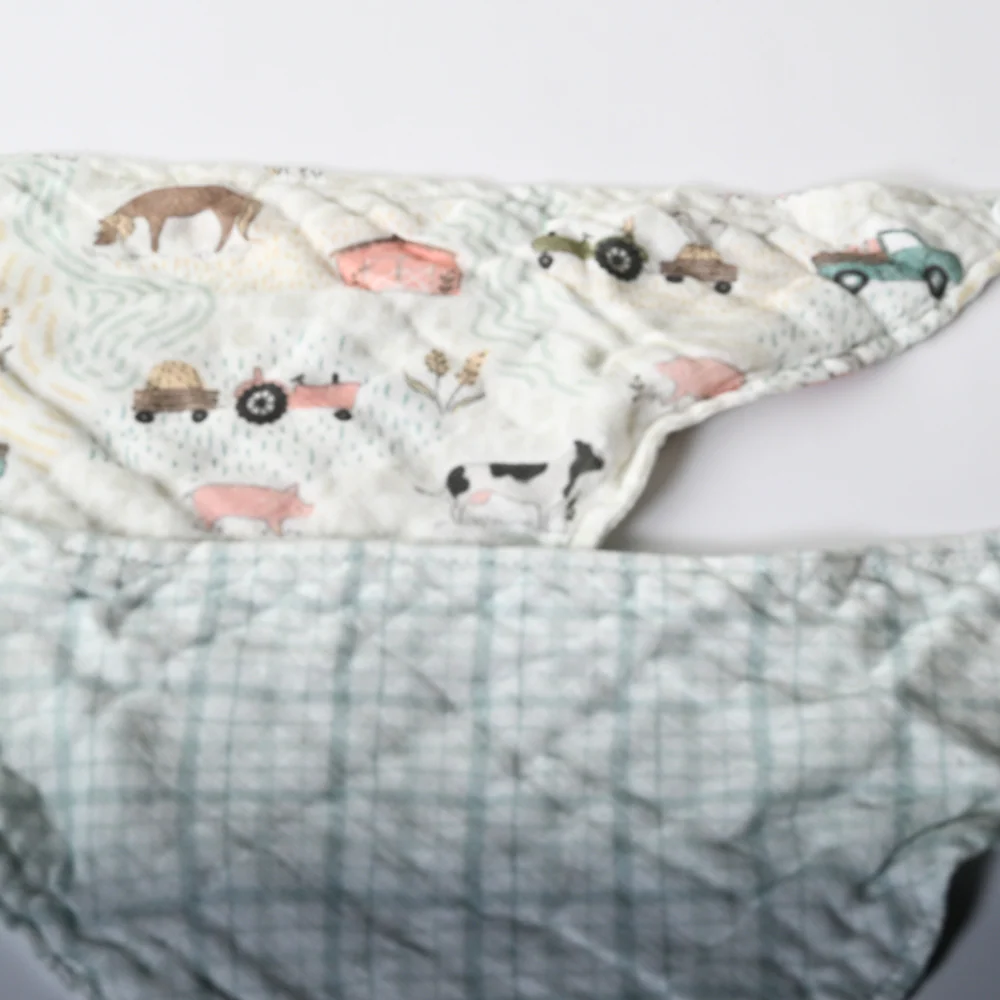 Tiny Orchard Baby 2 pack Muslin Bandana Bibs - FARM - Image 3