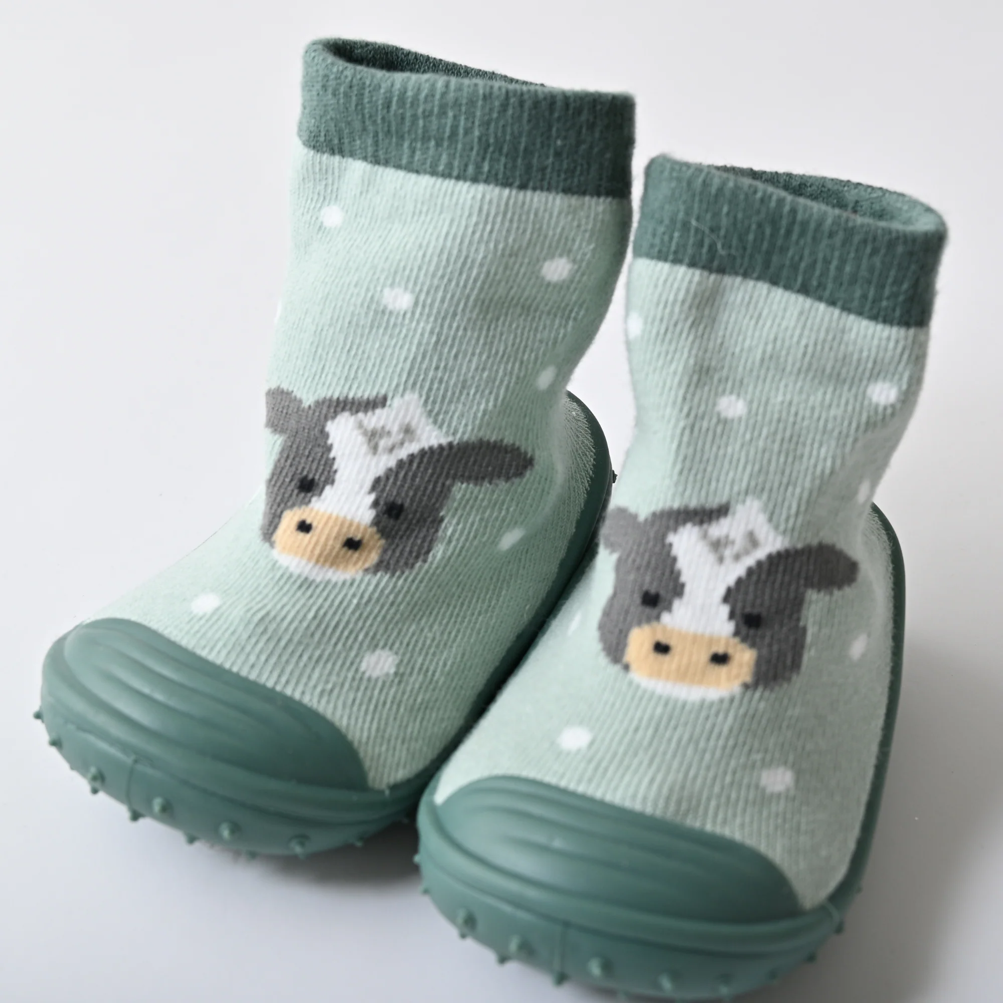 Tiny Orchard Baby Rubber Socks - COW - Image 2