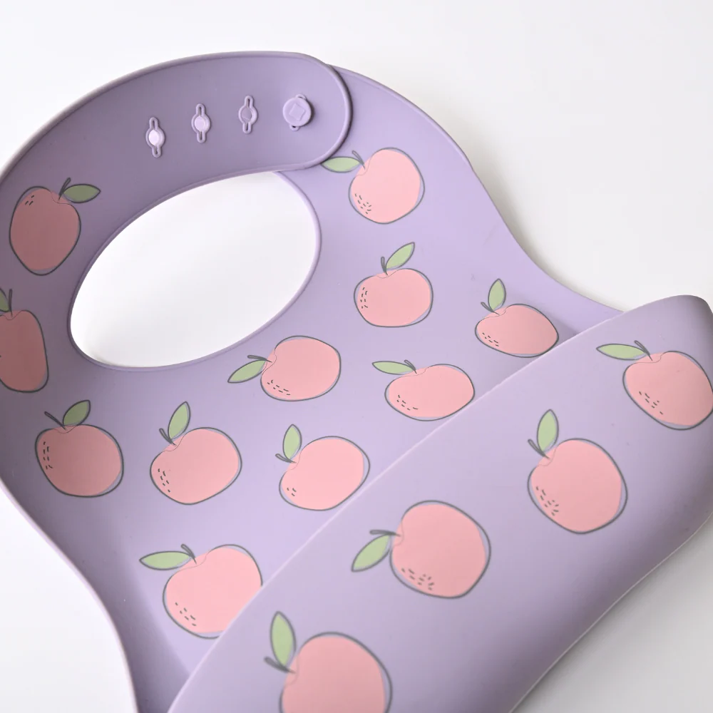 Tiny Orchard Baby Silicone Bib - FRUIT - Image 2