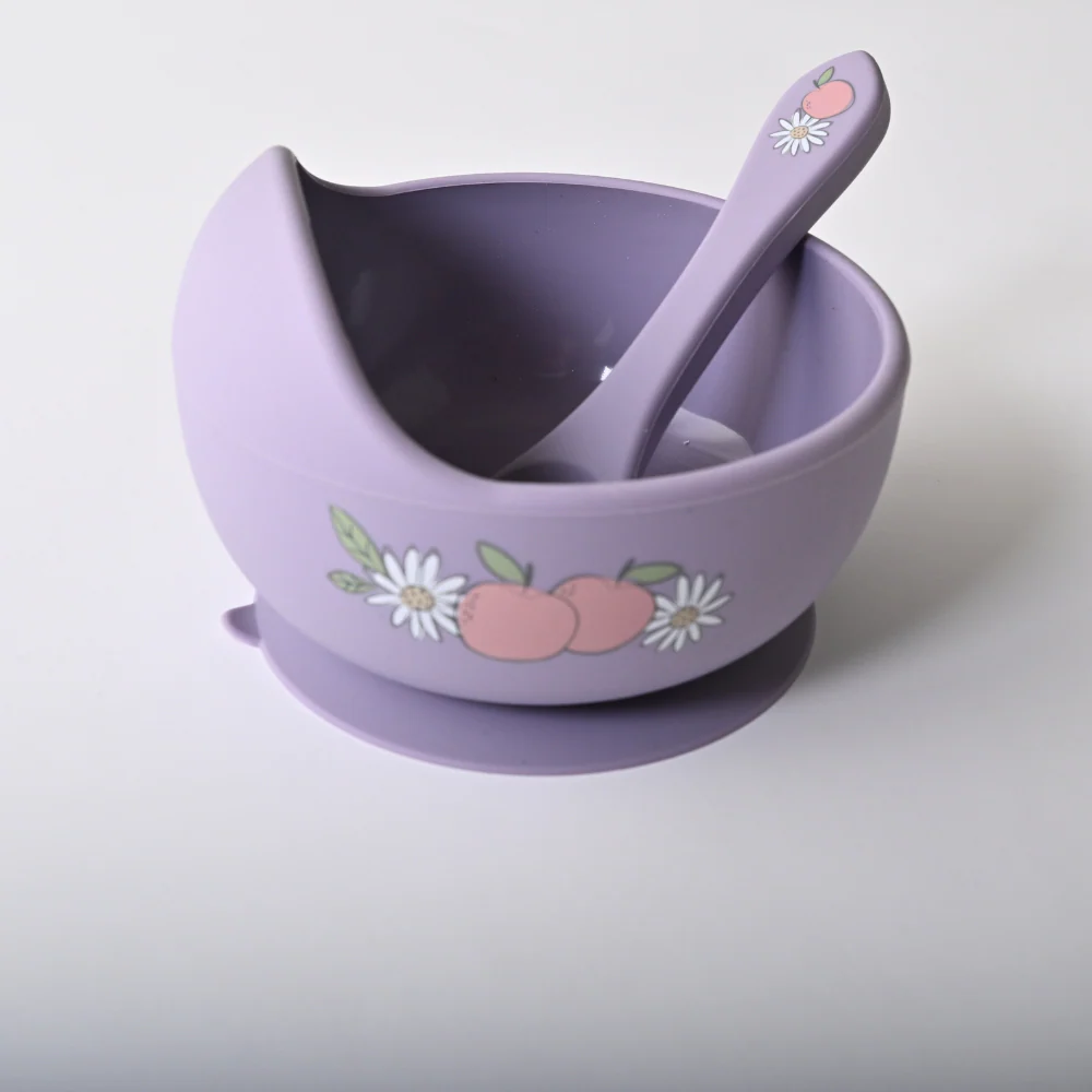 Tiny Orchard Baby Silicone Bowl & Spoon Set - FRUIT - Image 2