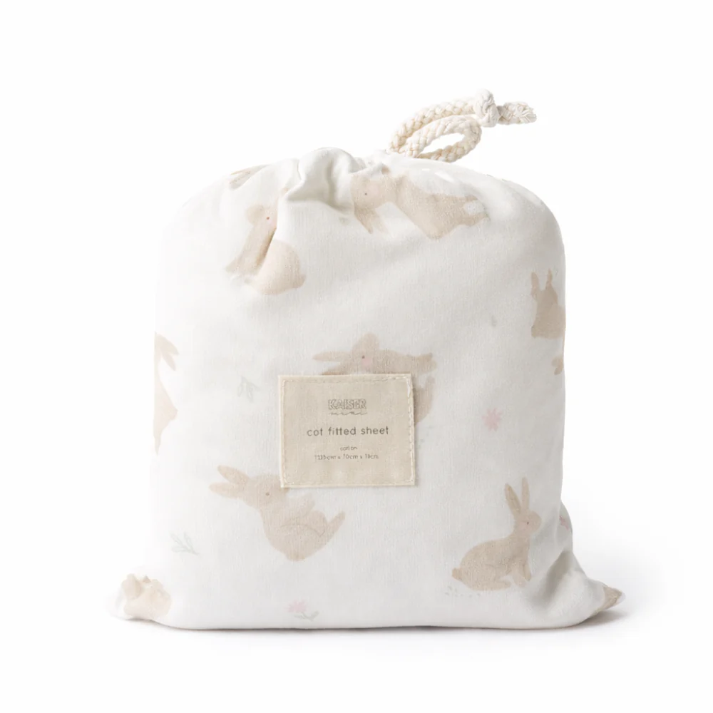 Tiny Tales Baby Fitted Bassinet Sheet - BUNNY PLAY