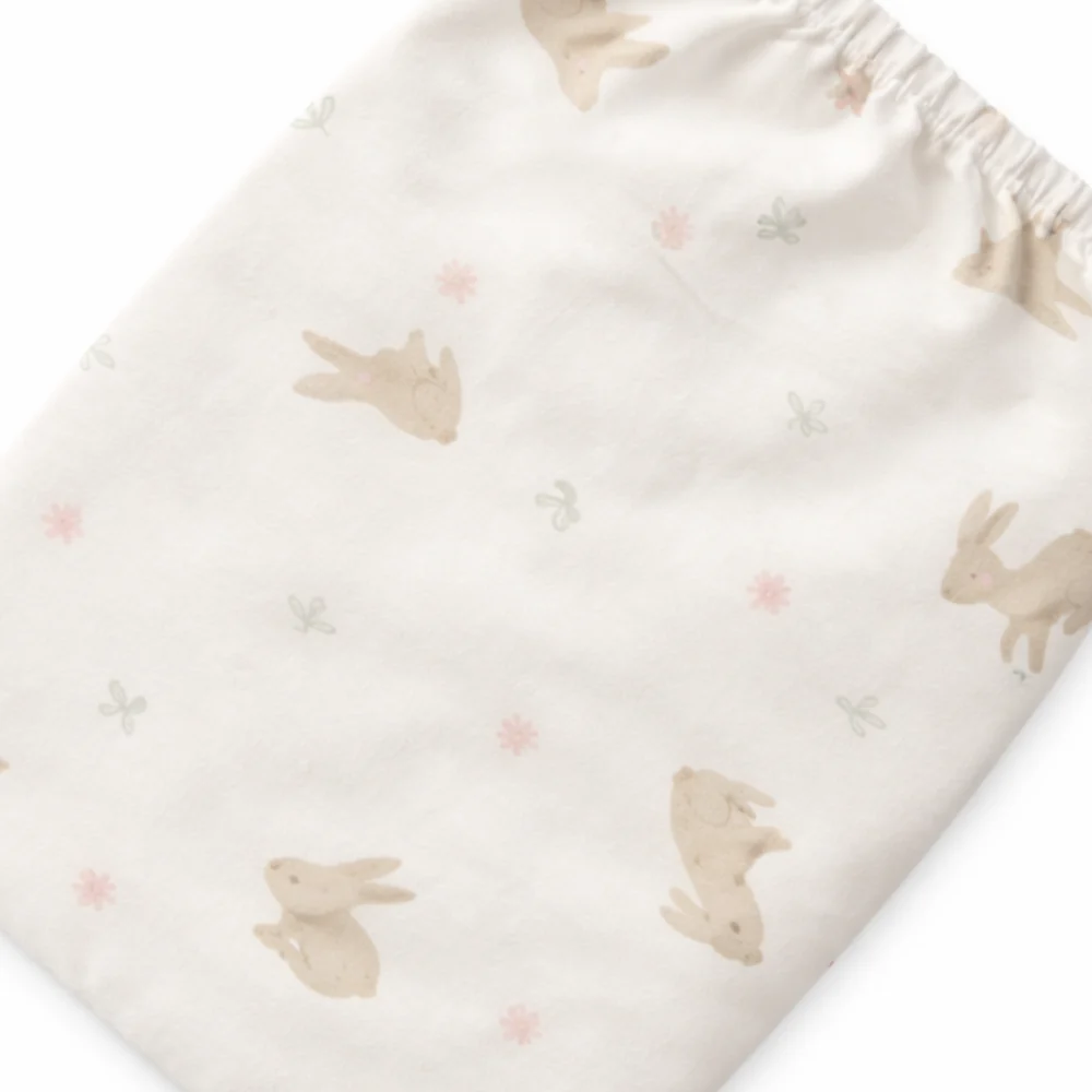 Tiny Tales Baby Fitted Bassinet Sheet - BUNNY PLAY - Image 2