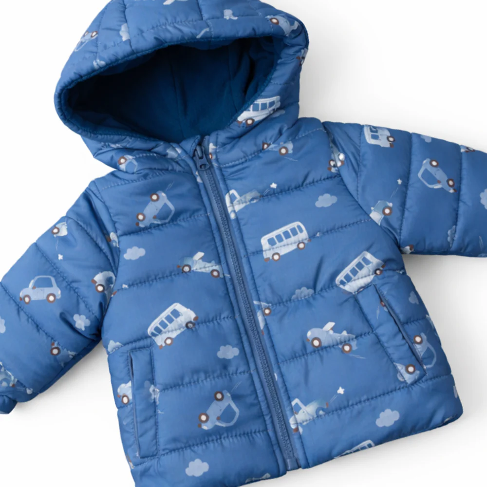 Tiny Tales Baby Puffer Jacket - ON THE ROAD - Image 2