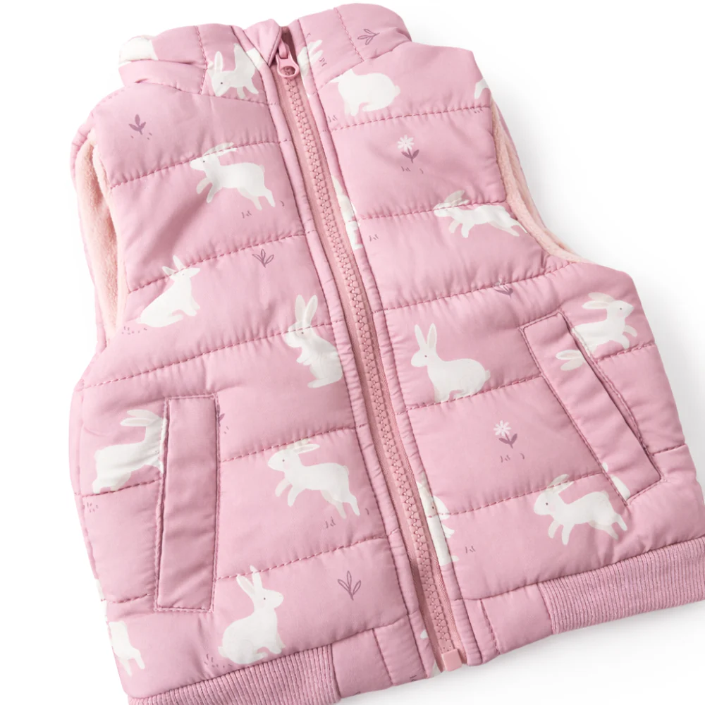 Tiny Tales Baby Puffer Vest - BUNNY PLAY - Image 2