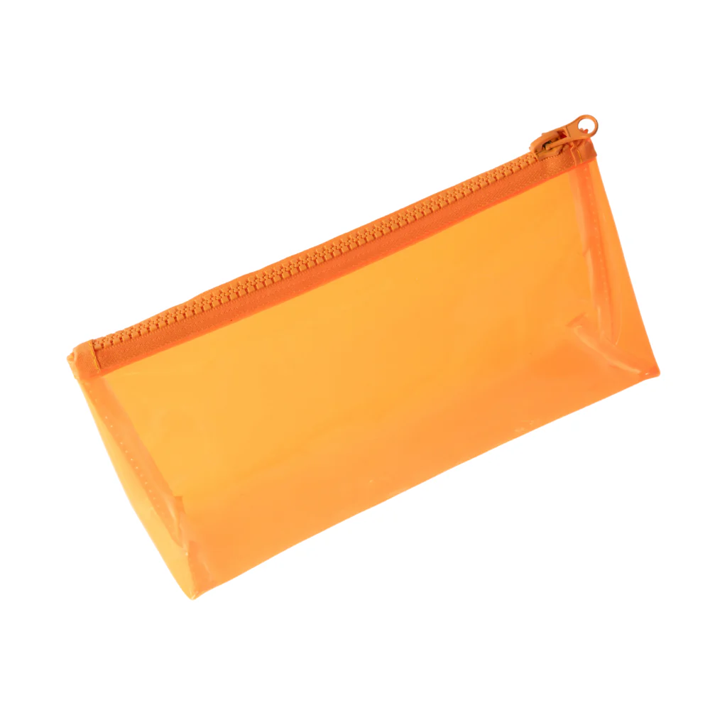 Vivid Collection Clear Pencil Case - ORANGE - Image 2