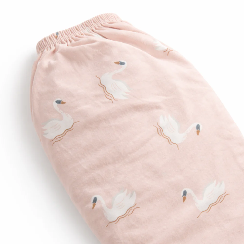 Wonderland Baby Collection Cot Fitted Sheet - PINK SWAN - Image 2