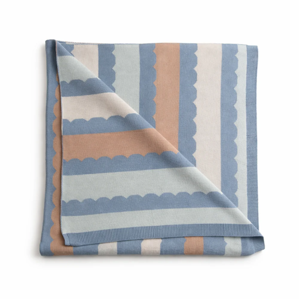 Wonderland Baby Collection Cotton Pram Blanket - SCALLOP