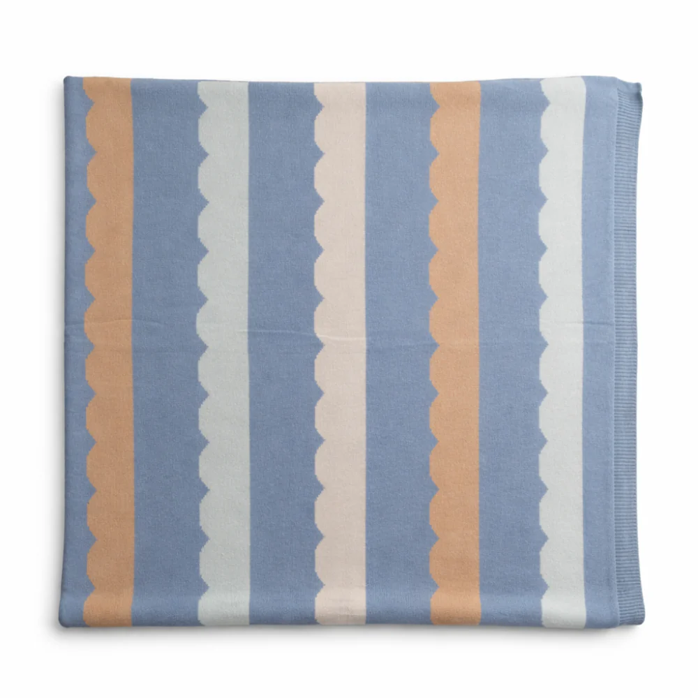 Wonderland Baby Collection Cotton Pram Blanket - SCALLOP - Image 4