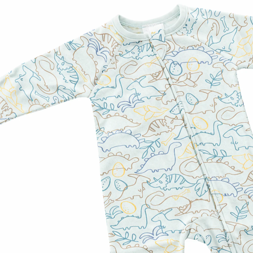 Wonderland Baby Collection Footless Growsuits - DINO OUTLINE - Image 3