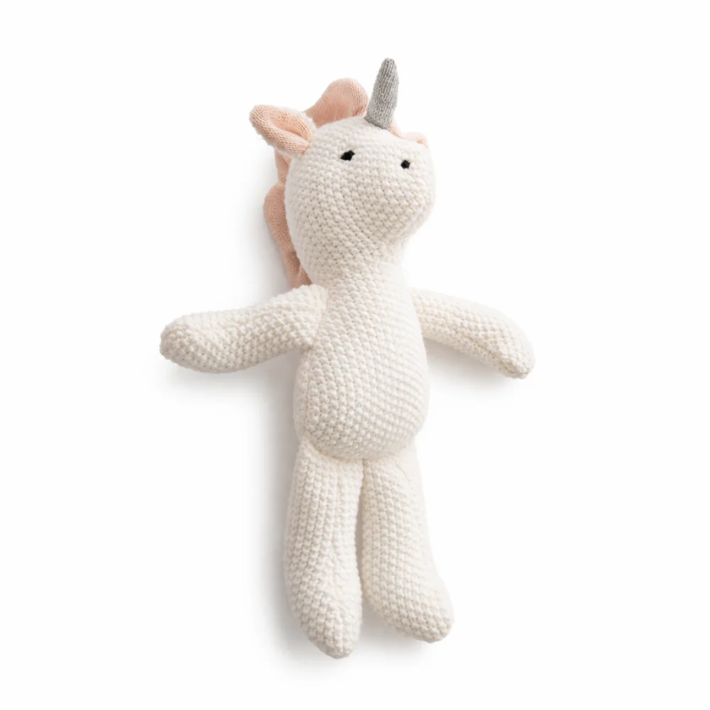Wonderland Baby Collection Knitted Toy - CREAM UNICORN - Image 2